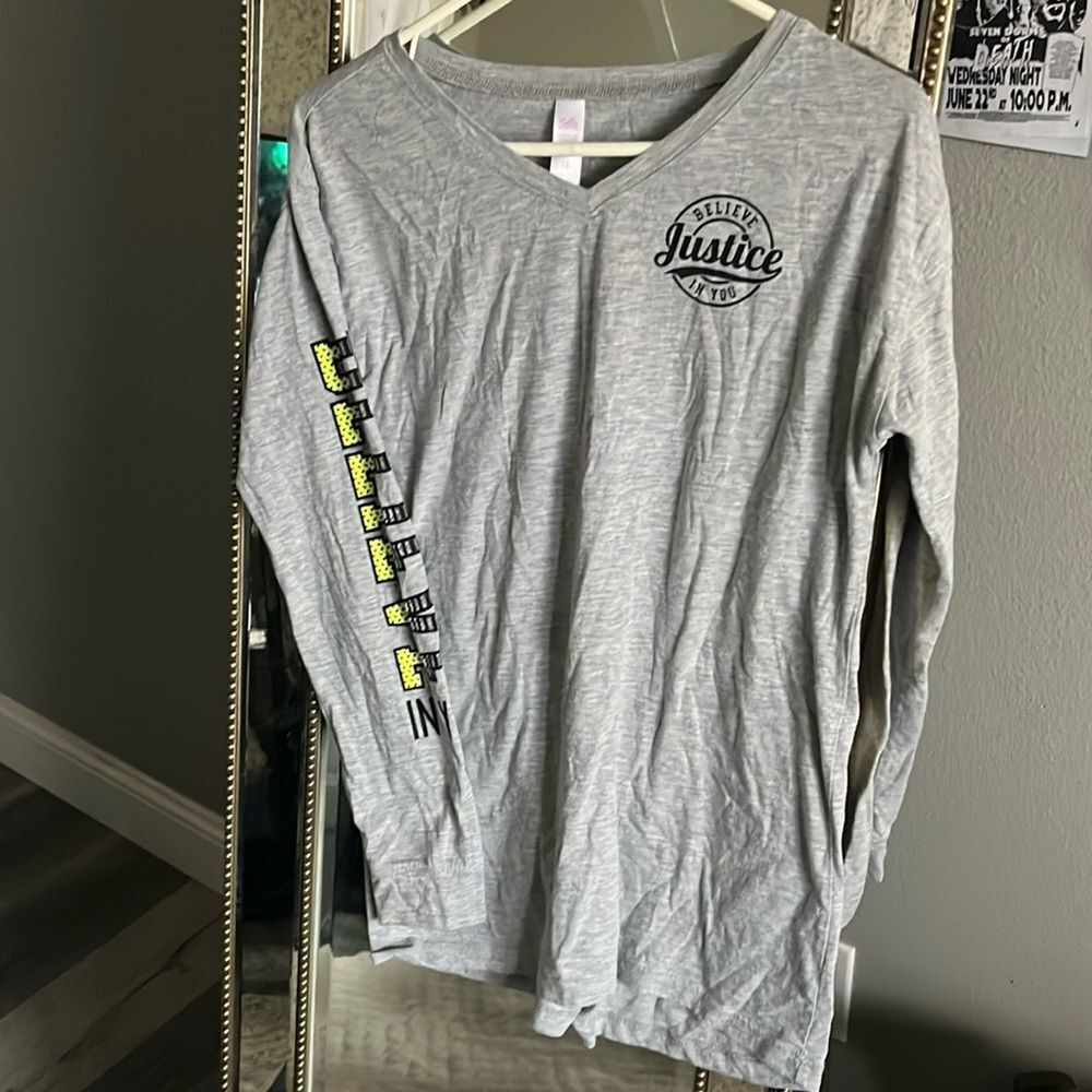 Justice Girls Believe in You long sleeve t shirt size 18